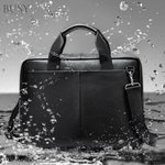 Laptop, Telefoane si Tablete - Laptopuri si accesorii - Accesorii Laptop - Genti laptop - Geanta laptop 15,6' Flume, piele naturala, servieta unisex, multiple compartimente,negru - Infinity.ro