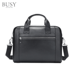 Laptop, Telefoane si Tablete - Laptopuri si accesorii - Accesorii Laptop - Genti laptop - Geanta laptop 14' Baron, piele naturala, servieta unisex, de umar si de mana, neagra - Infinity.ro