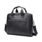 Laptop, Telefoane si Tablete - Laptopuri si accesorii - Accesorii Laptop - Genti laptop - Geanta laptop 14' Baron, piele naturala, servieta unisex, de umar si de mana, neagra - Infinity.ro