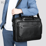 Laptop, Telefoane si Tablete - Laptopuri si accesorii - Accesorii Laptop - Genti laptop - Geanta laptop 16' din piele naturala Elit, neagra - Infinity.ro