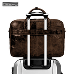 Laptop, Telefoane si Tablete - Laptopuri si accesorii - Accesorii Laptop - Genti laptop - Geanta laptop 16' Tor, piele naturala, unisex, sistem prindere troler, maro - Infinity.ro