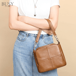 Fashion, accesorii si bijuterii - Femei - Accesorii femei - Genti si rucsacuri femei - Geanta dama Caprice, piele naturala, de umar si de mana, compartimente multiple, maro - Infinity.ro