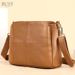 Fashion, accesorii si bijuterii - Femei - Accesorii femei - Genti si rucsacuri femei - Geanta dama Caprice, piele naturala, de umar si de mana, compartimente multiple, maro - Infinity.ro