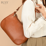 Fashion, accesorii si bijuterii - Femei - Accesorii femei - Genti si rucsacuri femei - Geanta dama Sophi, piele naturala, buzunar interior antifurt, de umar si de mana, maro - Infinity.ro