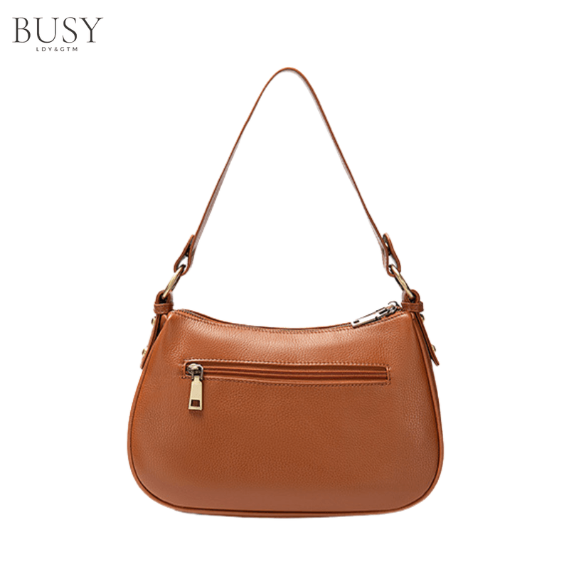 Fashion, accesorii si bijuterii - Femei - Accesorii femei - Genti si rucsacuri femei - Geanta dama Sophi, piele naturala, buzunar interior antifurt, de umar si de mana, maro - Infinity.ro