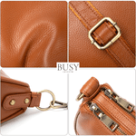 Fashion, accesorii si bijuterii - Femei - Accesorii femei - Genti si rucsacuri femei - Geanta dama Sophi, piele naturala, buzunar interior antifurt, de umar si de mana, maro - Infinity.ro