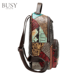 Fashion, accesorii si bijuterii - Femei - Accesorii femei - Genti si rucsacuri femei - Rucsac dama IoSono, piele naturala, compartiment tableta 12 inch, multicolor aleatoriu - Infinity.ro