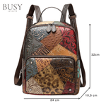 Fashion, accesorii si bijuterii - Femei - Accesorii femei - Genti si rucsacuri femei - Rucsac dama IoSono, piele naturala, compartiment tableta 12 inch, multicolor aleatoriu - Infinity.ro