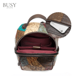 Fashion, accesorii si bijuterii - Femei - Accesorii femei - Genti si rucsacuri femei - Rucsac dama IoSono, piele naturala, compartiment tableta 12 inch, multicolor aleatoriu - Infinity.ro