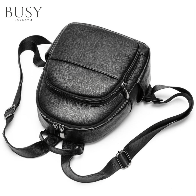 Fashion, accesorii si bijuterii - Femei - Accesorii femei - Genti si rucsacuri femei - Rucsac dama Ziana, piele naturala, negru - Infinity.ro