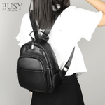 Fashion, accesorii si bijuterii - Femei - Accesorii femei - Genti si rucsacuri femei - Rucsac dama Ziana, piele naturala, negru - Infinity.ro