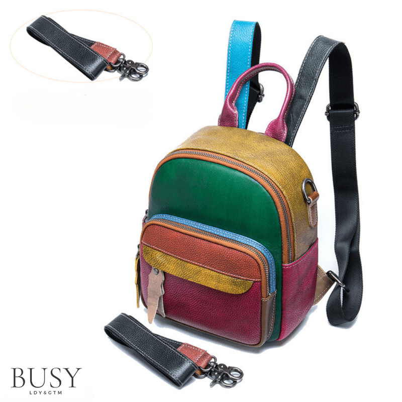 Fashion, accesorii si bijuterii - Femei - Accesorii femei - Genti si rucsacuri femei - Rucsac dama IoSono Mini II, piele naturala, compact, multicolor aleatoriu - Infinity.ro