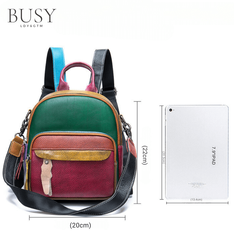 Fashion, accesorii si bijuterii - Femei - Accesorii femei - Genti si rucsacuri femei - Rucsac dama IoSono Mini II, piele naturala, compact, multicolor aleatoriu - Infinity.ro