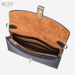 Fashion, accesorii si bijuterii - Femei - Accesorii femei - Genti si rucsacuri femei - Geanta dama Monroe, piele naturala, eleganta si minimalista, neagra - Infinity.ro