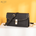 Fashion, accesorii si bijuterii - Femei - Accesorii femei - Genti si rucsacuri femei - Geanta dama Monroe, piele naturala, eleganta si minimalista, neagra - Infinity.ro