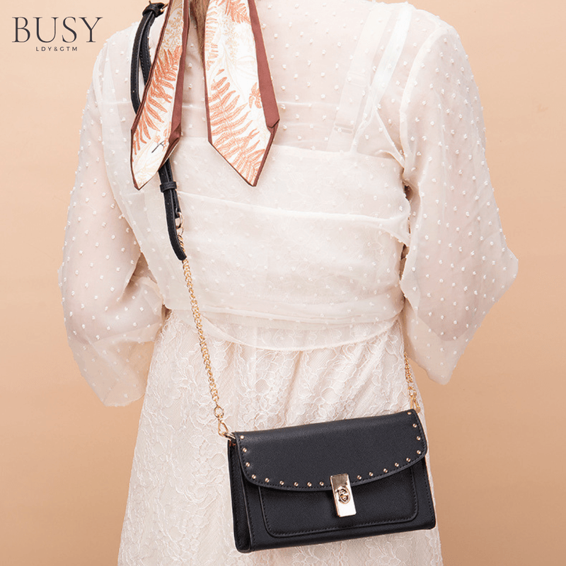 Fashion, accesorii si bijuterii - Femei - Accesorii femei - Genti si rucsacuri femei - Geanta dama Monroe, piele naturala, eleganta si minimalista, neagra - Infinity.ro