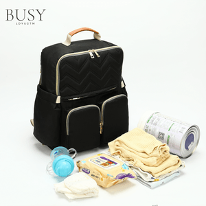 Rucsac pentru Mamici Mom, mini aleza inclusa, impermeabil si antibacterial