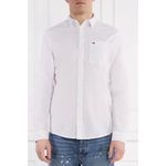 Fashion, accesorii si bijuterii - Barbati - Imbracaminte - Camasi barbati - Camasa Tommy Jeans regular fit din amestec de in S INTL Alb murdar - Infinity.ro