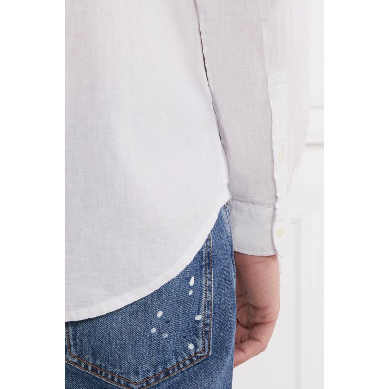 Fashion, accesorii si bijuterii - Barbati - Imbracaminte - Camasi barbati - Camasa Tommy Jeans regular fit din amestec de in S INTL Alb murdar - Infinity.ro