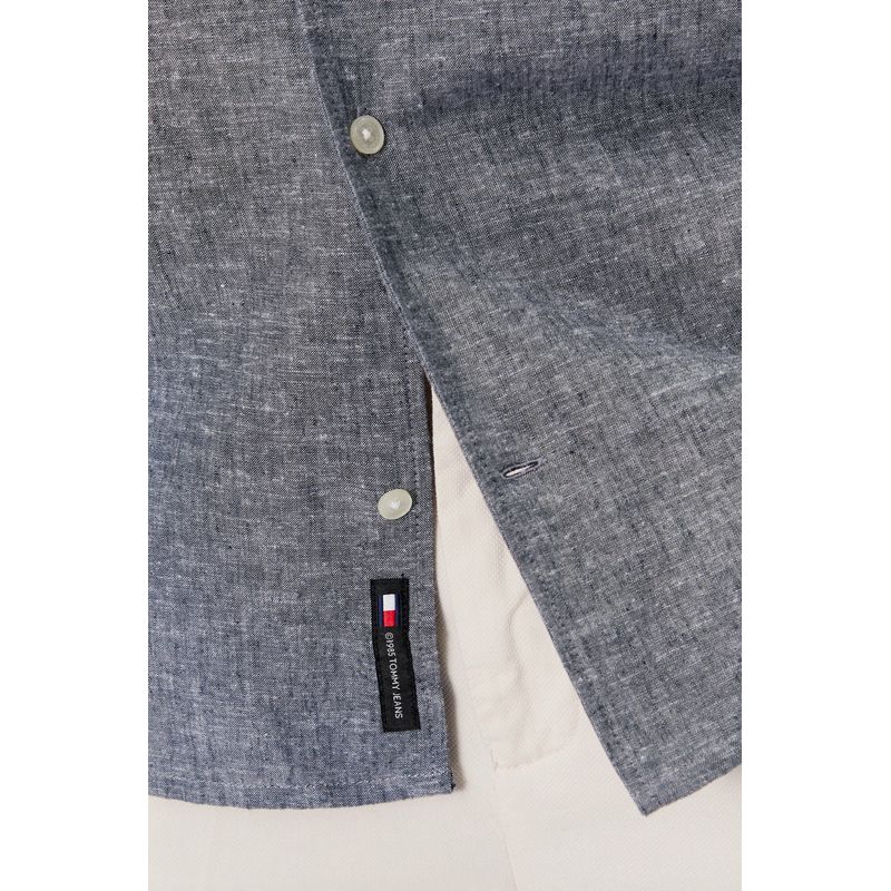 Fashion, accesorii si bijuterii - Barbati - Imbracaminte - Camasi barbati - Camasa Camp Tommy Jeans DM0DM18963, Bleumarin M INTL Bleumarin - Infinity.ro