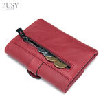 Fashion, accesorii si bijuterii - Femei - Accesorii femei - Portofele femei - Portofel dama Essential, piele naturala, multiple compartimente, bancnote carduri si permis, rosu - Infinity.ro