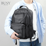 Fashion, accesorii si bijuterii - Barbati - Accesorii barbati - Genti si rucsacuri barbati - Rucsac piele Zenith, barbati, piele naturala, capacitate mare, spatiu laptop, negru - Infinity.ro