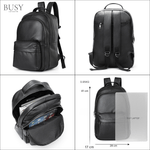 Fashion, accesorii si bijuterii - Barbati - Accesorii barbati - Genti si rucsacuri barbati - Rucsac piele Zenith, barbati, piele naturala, capacitate mare, spatiu laptop, negru - Infinity.ro