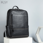 Fashion, accesorii si bijuterii - Barbati - Accesorii barbati - Genti si rucsacuri barbati - Rucsac laptop 15’ Industrial, barbati, piele naturala, suport troler, spate antiperspirant, negru - Infinity.ro