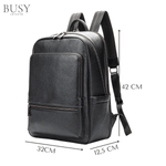 Fashion, accesorii si bijuterii - Barbati - Accesorii barbati - Genti si rucsacuri barbati - Rucsac laptop 15’ Industrial, barbati, piele naturala, suport troler, spate antiperspirant, negru - Infinity.ro