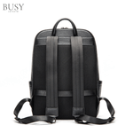 Fashion, accesorii si bijuterii - Barbati - Accesorii barbati - Genti si rucsacuri barbati - Rucsac laptop 15’ Industrial, barbati, piele naturala, suport troler, spate antiperspirant, negru - Infinity.ro