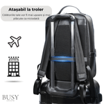 Fashion, accesorii si bijuterii - Barbati - Accesorii barbati - Genti si rucsacuri barbati - Rucsac laptop 15’ Industrial, barbati, piele naturala, suport troler, spate antiperspirant, negru - Infinity.ro