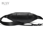 Fashion, accesorii si bijuterii - Barbati - Accesorii barbati - Genti si rucsacuri barbati - Borseta unisex Aspen, piele naturala, de brau, negra - Infinity.ro