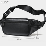 Fashion, accesorii si bijuterii - Barbati - Accesorii barbati - Genti si rucsacuri barbati - Borseta unisex Aspen, piele naturala, de brau, negra - Infinity.ro