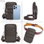 Fashion, accesorii si bijuterii - Barbati - Accesorii barbati - Genti si rucsacuri barbati - Geanta barbati Swift, piele naturala, de umar si atasabila la curea, maro inchis - Infinity.ro