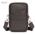 Fashion, accesorii si bijuterii - Barbati - Accesorii barbati - Genti si rucsacuri barbati - Geanta barbati Swift, piele naturala, de umar si atasabila la curea, maro inchis - Infinity.ro