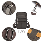 Fashion, accesorii si bijuterii - Barbati - Accesorii barbati - Genti si rucsacuri barbati - Geanta barbati Swift, piele naturala, de umar si atasabila la curea, maro inchis - Infinity.ro