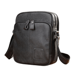 Fashion, accesorii si bijuterii - Barbati - Accesorii barbati - Genti si rucsacuri barbati - Geanta piele Willow, piele naturala, compartimente multiple, de umar, neagra - Infinity.ro