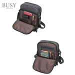Fashion, accesorii si bijuterii - Barbati - Accesorii barbati - Genti si rucsacuri barbati - Geanta piele Willow, piele naturala, compartimente multiple, de umar, neagra - Infinity.ro