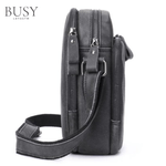 Fashion, accesorii si bijuterii - Barbati - Accesorii barbati - Genti si rucsacuri barbati - Geanta piele Willow, piele naturala, compartimente multiple, de umar, neagra - Infinity.ro