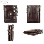 Fashion, accesorii si bijuterii - Barbati - Accesorii barbati - Portofele barbati - Portofel barbati Oscar, piele naturala, antiscanare RFID, sloturi memory card, carte de identitate, dark coffee - Infinity.ro