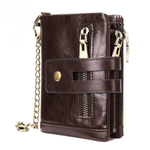 Fashion, accesorii si bijuterii - Barbati - Accesorii barbati - Portofele barbati - Portofel barbati Oscar, piele naturala, antiscanare RFID, sloturi memory card, carte de identitate, dark coffee - Infinity.ro