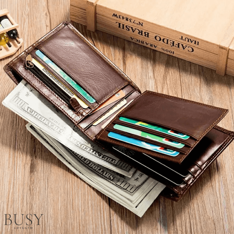 Fashion, accesorii si bijuterii - Barbati - Accesorii barbati - Portofele barbati - Portofel barbati NoScan III, piele naturala, antiscanare carduri RFID, compartiment carte de identitate, maro - Infinity.ro