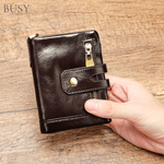 Fashion, accesorii si bijuterii - Barbati - Accesorii barbati - Portofele barbati - Portofel barbati Oscar, piele naturala, antiscanare RFID, sloturi memory card, carte de identitate, dark coffee - Infinity.ro