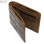 Fashion, accesorii si bijuterii - Barbati - Accesorii barbati - Portofele barbati - Portofel barbati Crock II, piele naturala cu imprimeu crocodil, compatibil carte de identitate, maro - Infinity.ro