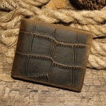 Fashion, accesorii si bijuterii - Barbati - Accesorii barbati - Portofele barbati - Portofel barbati Crock II, piele naturala cu imprimeu crocodil, compatibil carte de identitate, maro - Infinity.ro