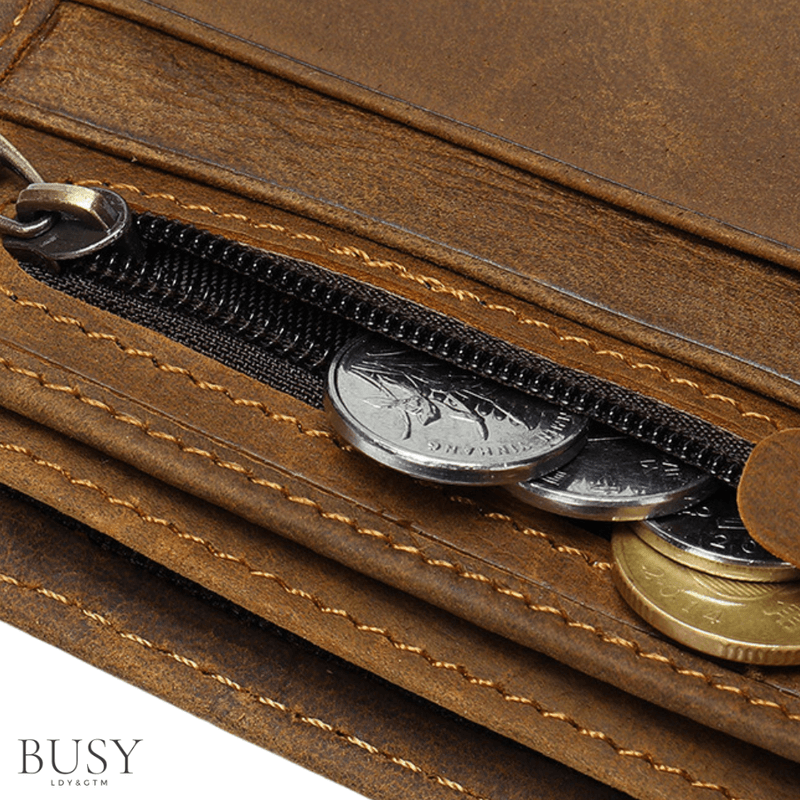 Fashion, accesorii si bijuterii - Barbati - Accesorii barbati - Portofele barbati - Portofel barbati Crock II, piele naturala cu imprimeu crocodil, compatibil carte de identitate, maro - Infinity.ro