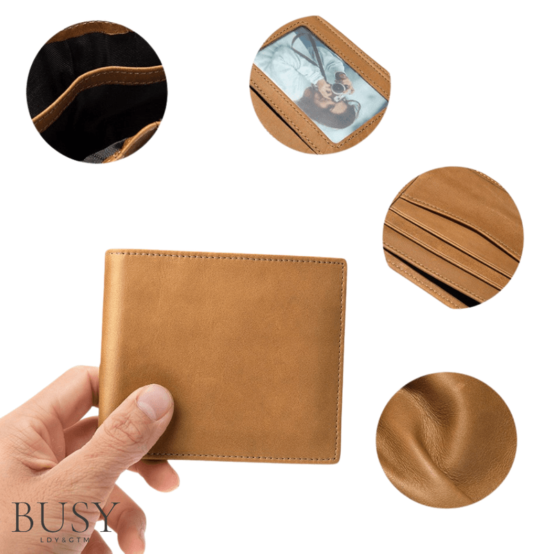 Fashion, accesorii si bijuterii - Barbati - Accesorii barbati - Portofele barbati - Portofel barbati NoScan Bruiage, piele naturala, antiscanare carduri RFID, compartiment carte de identitate, maro - Infinity.ro