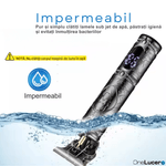 Ingrijire personala si Cosmetice - Aparate & accesorii ingrijire personala - Aparate de ras si tuns - Aparate de tuns - Trimer Profesional Contur Lame Titan, Acumulator LCD 1500 mAh, Auriu, Motor 10W 6500-7000 RPM, Silentios - Infinity.ro