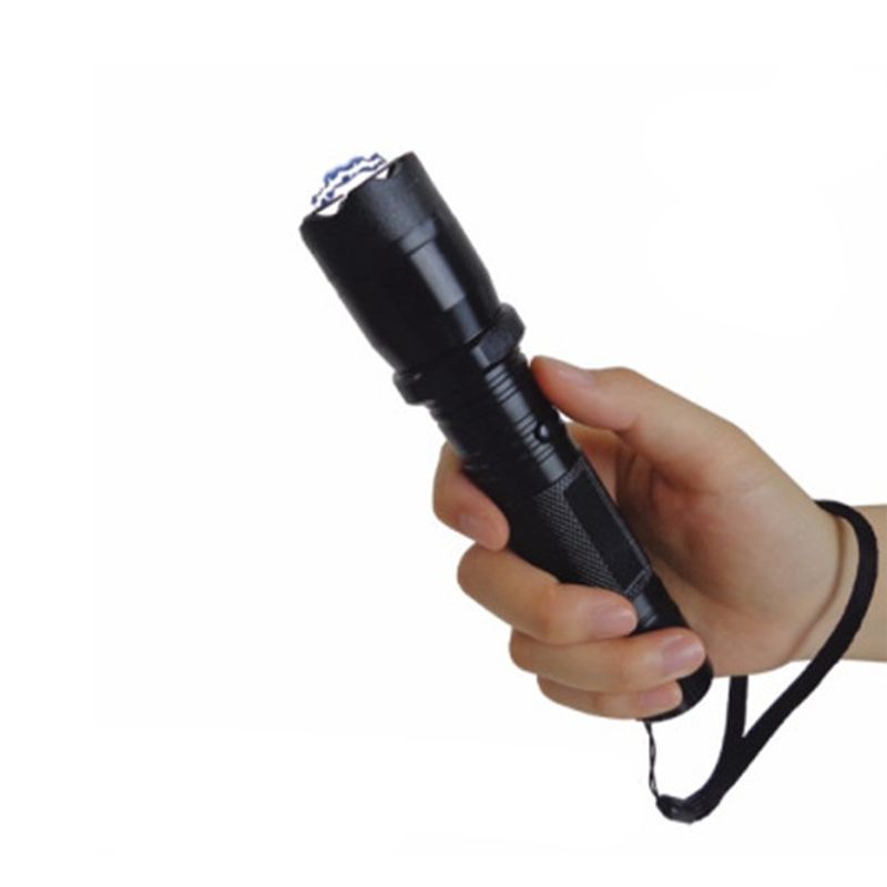 Sport si Outdoor - Camping - Cutite, bricege si accesorii - Cutite si bricege - Set Electrosoc Lanterna tip Police 1000KV si Briceag fluture de antrenamen, 22 cm, argintiu - Infinity.ro