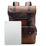 Sport si Outdoor - Articole de voiaj - Rucsacuri - Rucsac laptop si Calatorii, Exterior PU, Impermeabil, Buzunare multiple, Inchidere femoar si capse, Maro - Infinity.ro